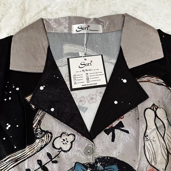 Snow white princess prints silk pajamas - Picture 5 of 6